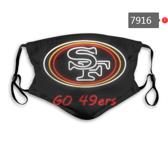 NFL 2020 San Francisco 49ers #3 Dust mask with filter->nfl dust mask->Sports Accessory